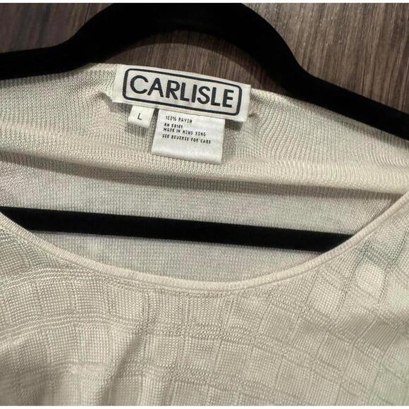 CARLISLE Cream Embellished Long Sleeve Sweater sz L - Picture 4 of 5